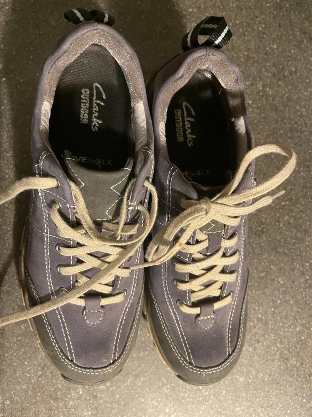 Clarks wave runner men's blue size 7 shoes leather casual walking outdoor
